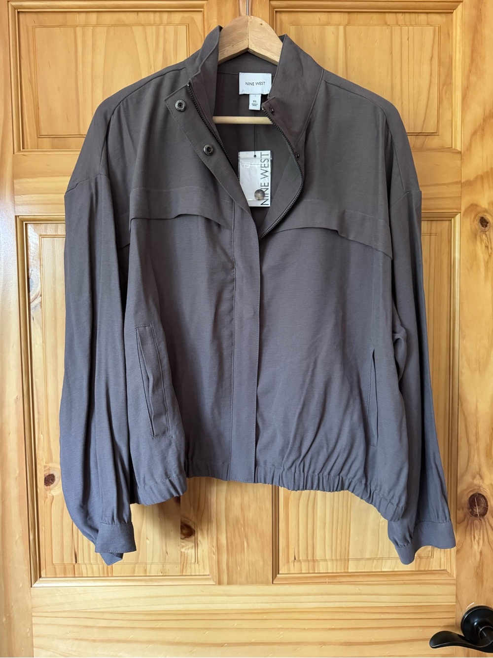 Nine West Women's Gray Lightweight Utility Jacket size XL
